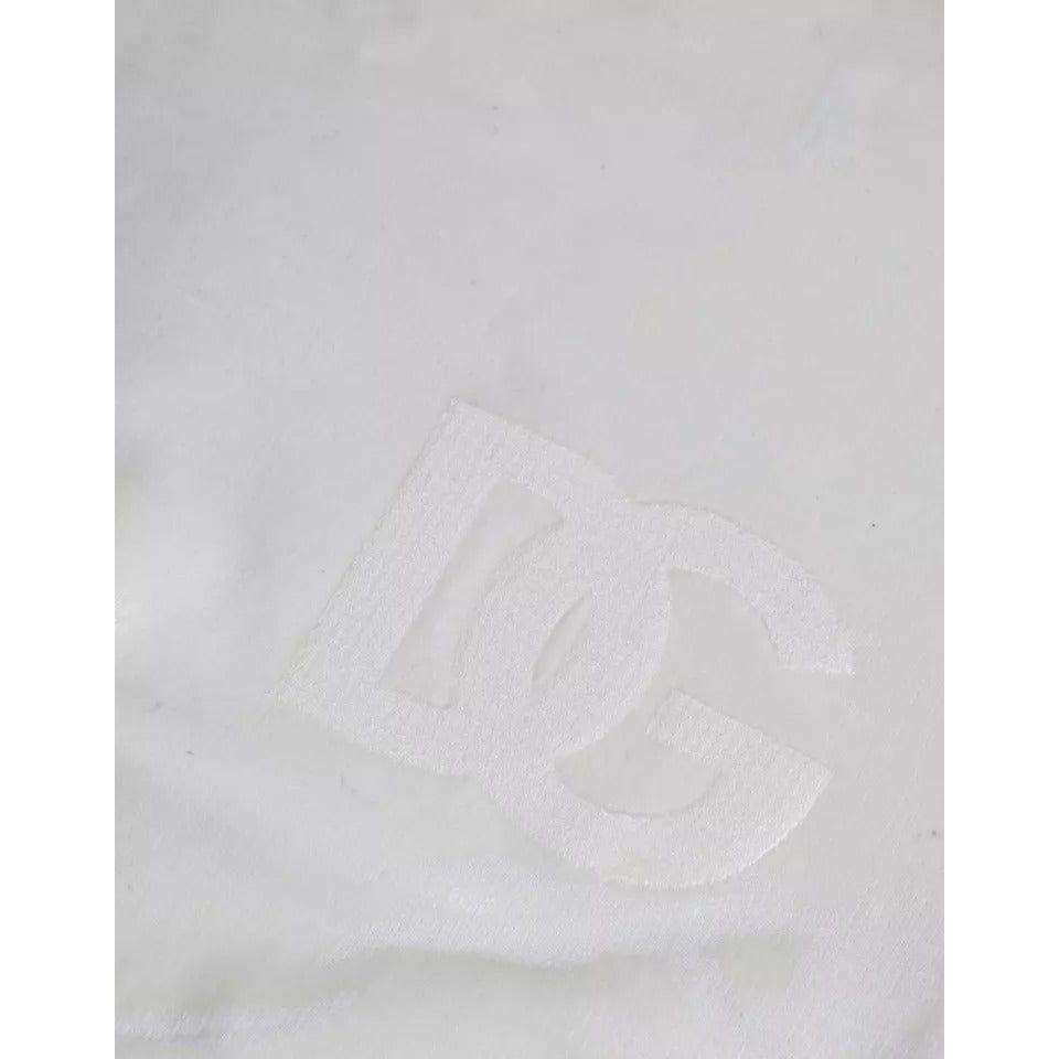 Dolce & Gabbana White Cotton Crew Neck Sweatshirt Sweater Dolce & Gabbana