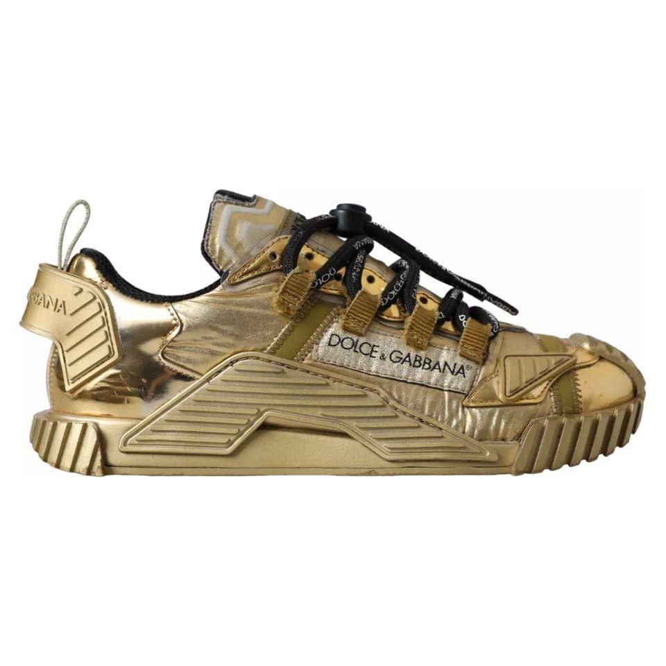 Dolce & Gabbana Metallic Gold NS1 Low Top Sneakers Shoes Dolce & Gabbana