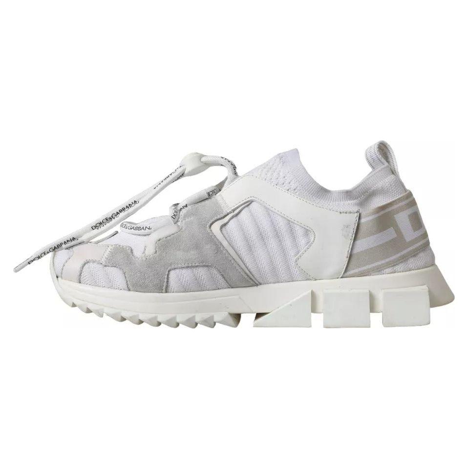 Dolce & Gabbana White Mesh Sorrento Trekking Sneakers Shoes Dolce & Gabbana