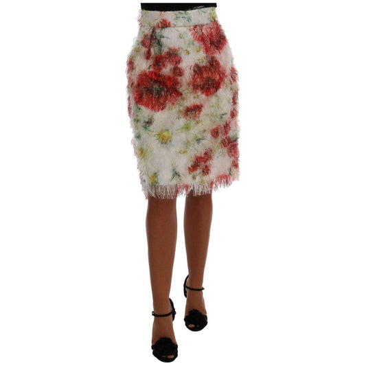 Dolce & Gabbana Floral Patterned Pencil Straight Skirt 1728,67345645728,Clothing,Dolce & Gabbana,IT38|XS,IT42|M,IT44|L,IT46|XL,Material: 100% Polyester,Midi - Skirts - Clothing,Multicolor,New with tags,Skirts - Clothing,Skirts - Women - Clothing,Women,Wom