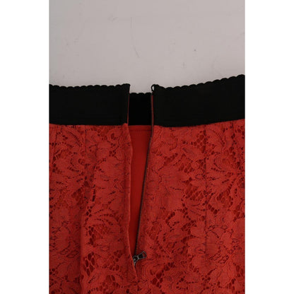 Dolce & Gabbana Orange Macramé Lace Pencil Skirt 11% nylon,1728,43% viscose,67345645728,Clothing,Dolce & Gabbana,IT36|XXS,IT38|XS,Material: 46% Cotton,Mini - Skirts - Clothing,New with tags,Orange,Skirts - Clothing,Skirts - Women - Clothing,Women,Women -