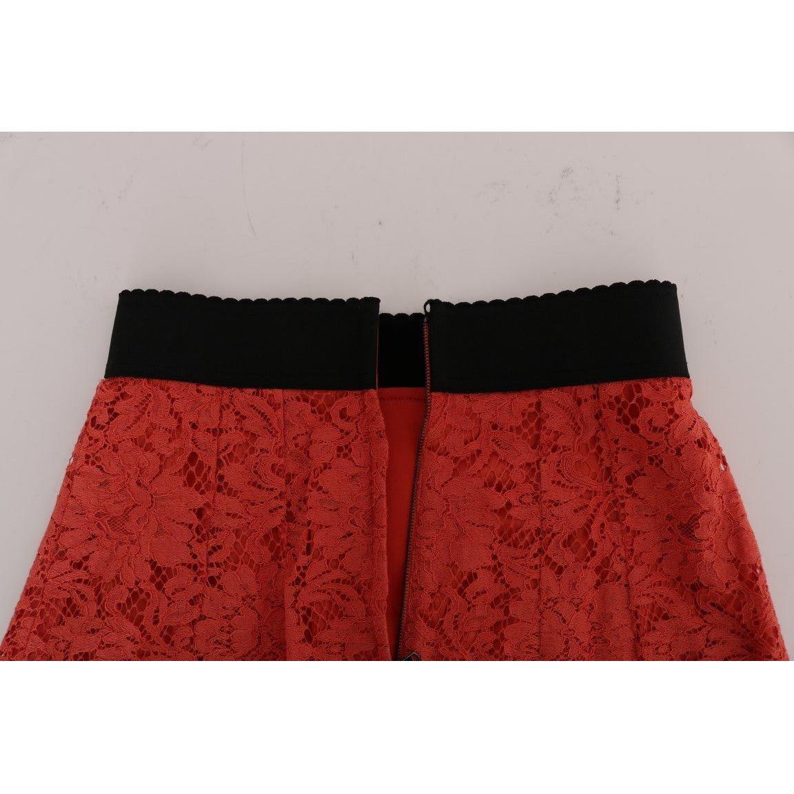 Dolce & Gabbana Orange Macramé Lace Pencil Skirt 11% nylon,1728,43% viscose,67345645728,Clothing,Dolce & Gabbana,IT36|XXS,IT38|XS,Material: 46% Cotton,Mini - Skirts - Clothing,New with tags,Orange,Skirts - Clothing,Skirts - Women - Clothing,Women,Women -
