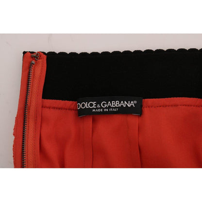 Dolce & Gabbana Orange Macramé Lace Pencil Skirt 11% nylon,1728,43% viscose,67345645728,Clothing,Dolce & Gabbana,IT36|XXS,IT38|XS,Material: 46% Cotton,Mini - Skirts - Clothing,New with tags,Orange,Skirts - Clothing,Skirts - Women - Clothing,Women,Women -