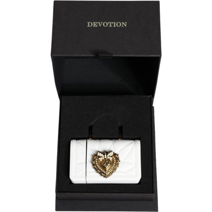 Dolce & Gabbana White Silicone Devotion Heart Cover Hand Bag Airpod Case