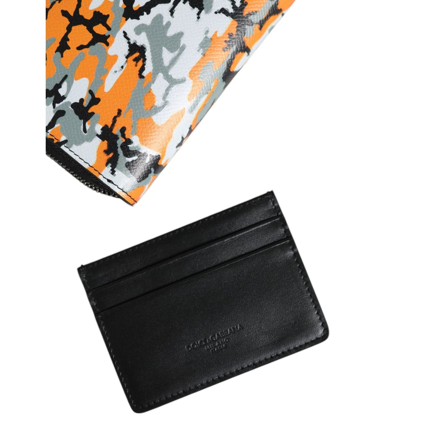 Dolce & Gabbana Multicolor Camouflage Leather Purse Cross Body Bag