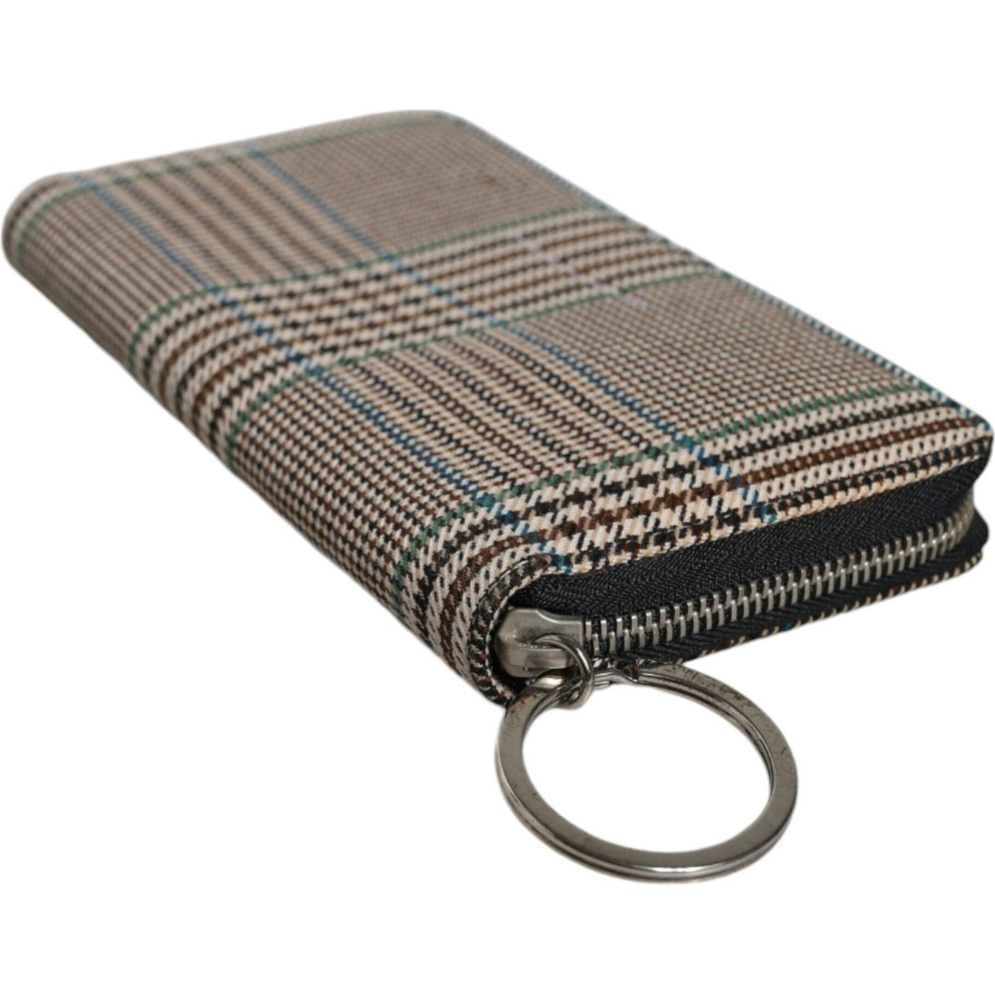 MM6 Maison Margiela Multicolor Houndstooth Continental Zip Around Clutch Wallet MM6 Maison Margiela