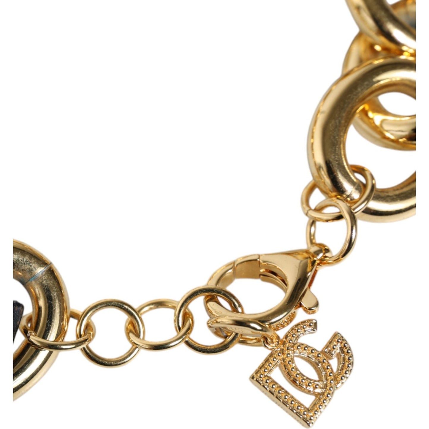 Dolce & Gabbana Gold Tone Brass Maxi Chain Lobster Clasp Logo Bracelet Bracelet Dolce & Gabbana