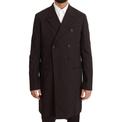 Dolce & Gabbana Bordeaux Wool Stretch Long 3 Piece Suit