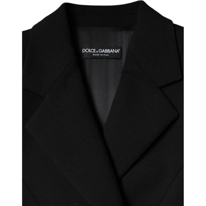 Dolce & Gabbana Black Double Breasted Trench Coat Jacket