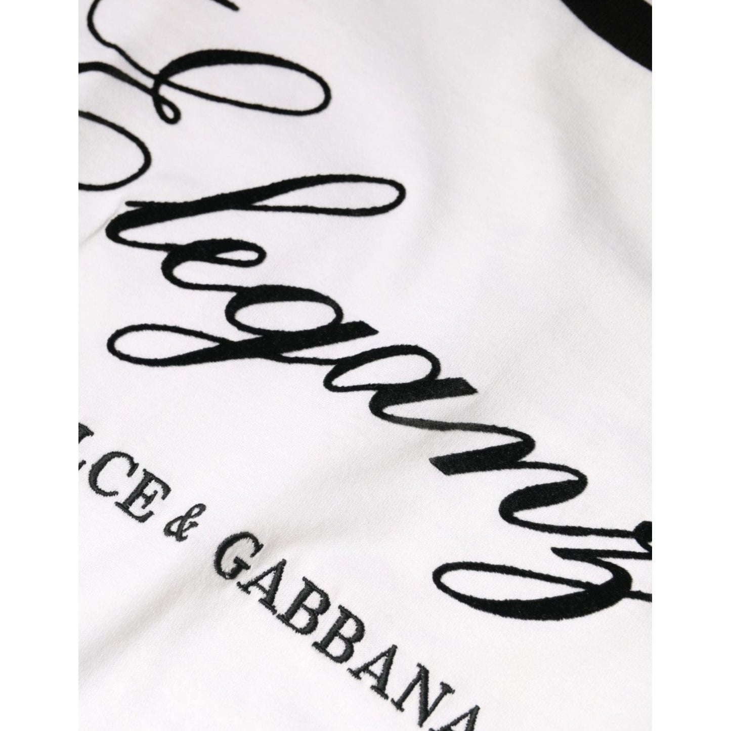 Dolce & Gabbana White Eleganza Print Cotton Short Sleeves T-shirt Dolce & Gabbana