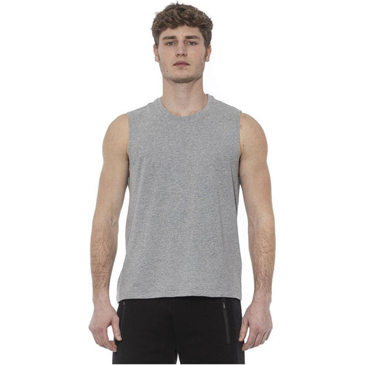 Tond Gray Cotton Men Tank Top Tond