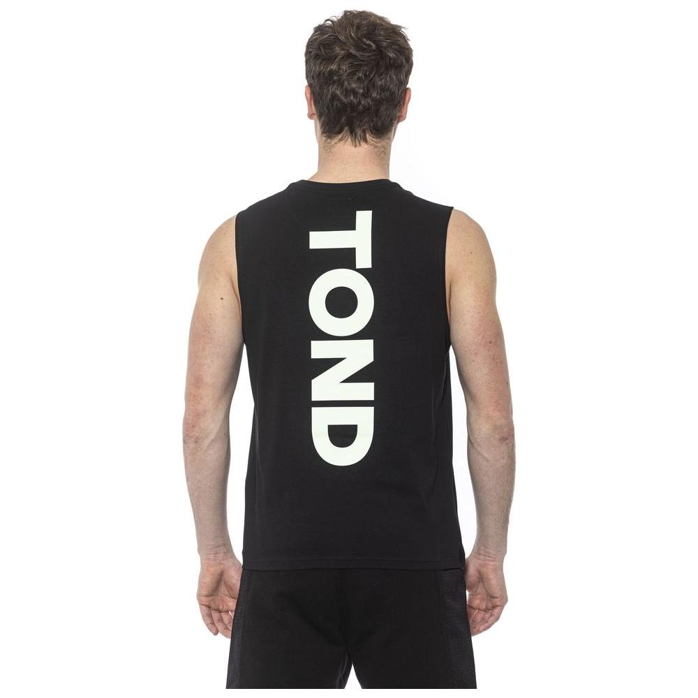 Tond Black Cotton Men Tank Top Tond