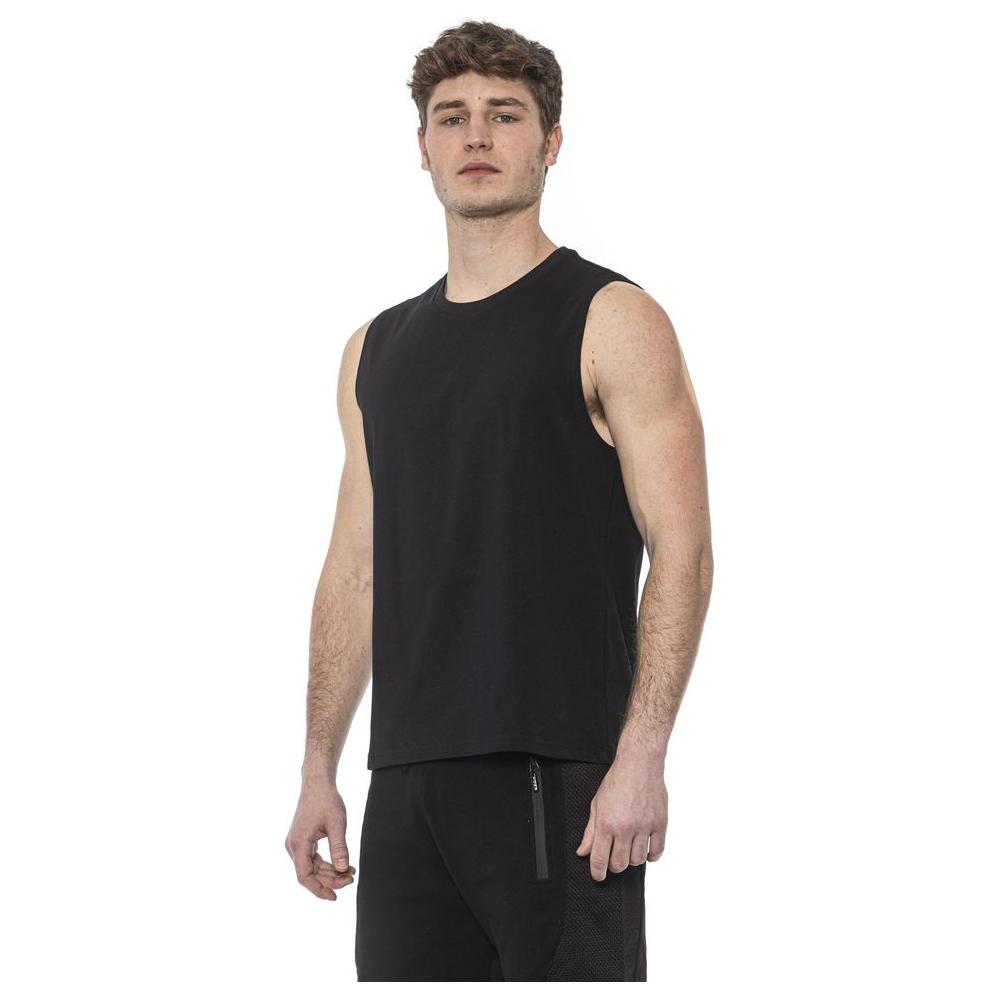 Tond Black Cotton Men Tank Top Tond