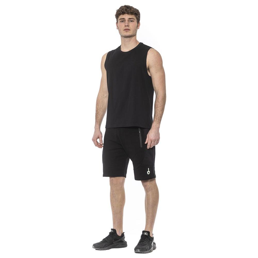 Tond Black Cotton Men Tank Top Tond