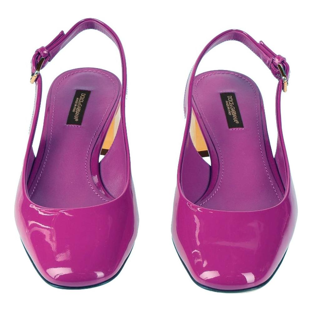 Dolce & Gabbana Purple Leather Di Calfskin Pump Dolce & Gabbana