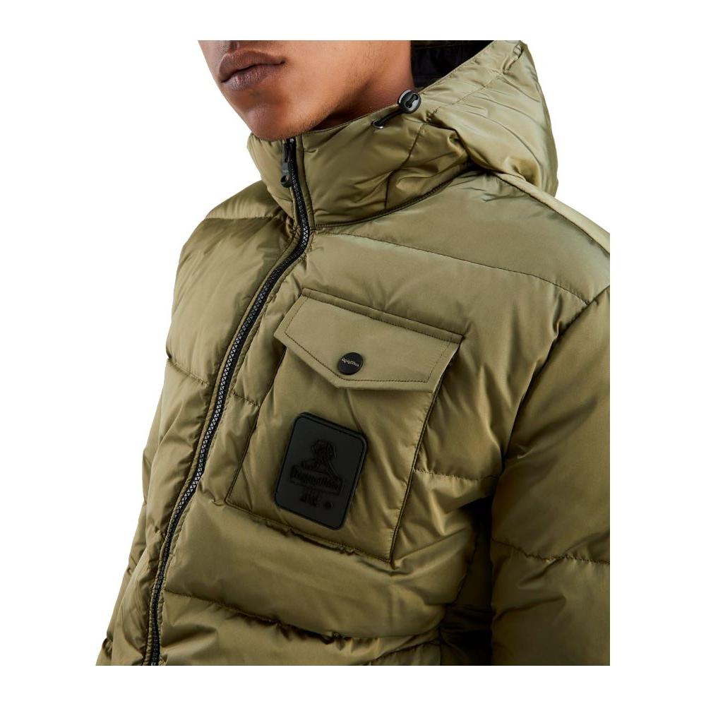 Refrigiwear Green Nylon Men Jacket Refrigiwear