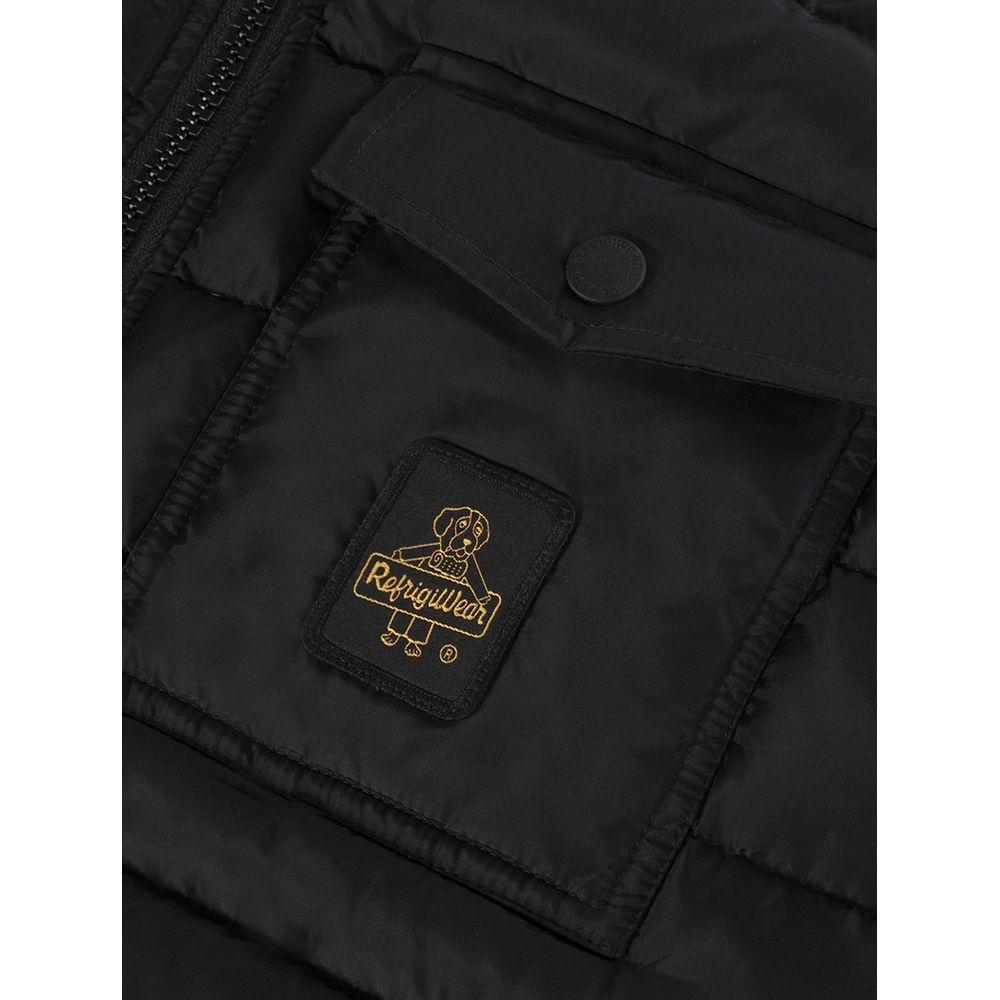 Refrigiwear Black Nylon Men Jacket Refrigiwear