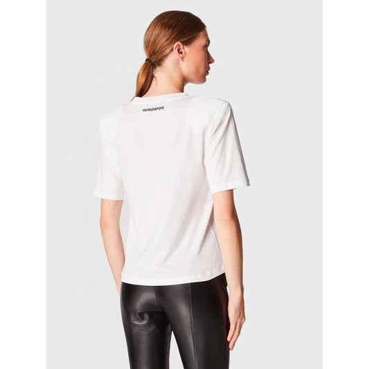 Patrizia Pepe White Cotton Tops & T-Shirt Patrizia Pepe