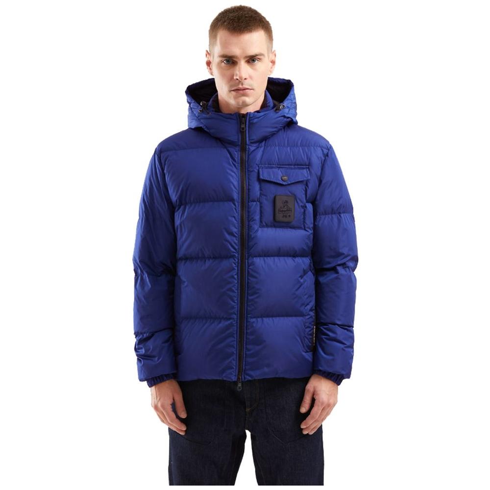 Refrigiwear Blue Nylon Men Jacket Refrigiwear