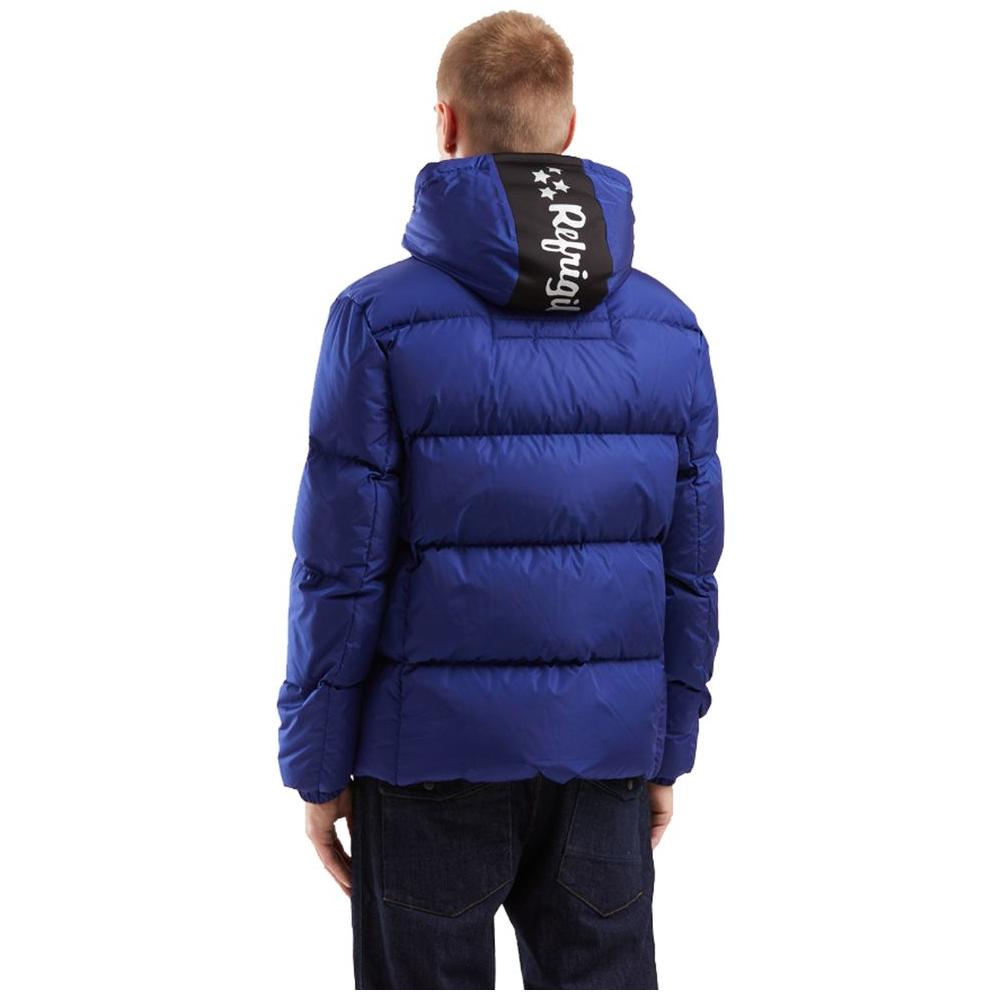 Refrigiwear Blue Nylon Men Jacket Refrigiwear