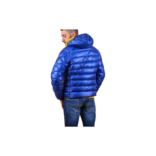 Refrigiwear Blue Nylon Mens Down Jacket Refrigiwear