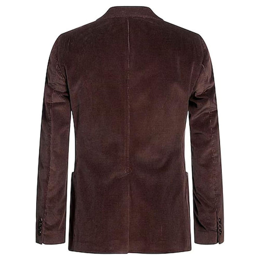 Dolce & Gabbana Brown Cotton Blazer Dolce & Gabbana