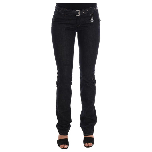 Costume National Blue Cotton Stretch Slim Fit Jeans