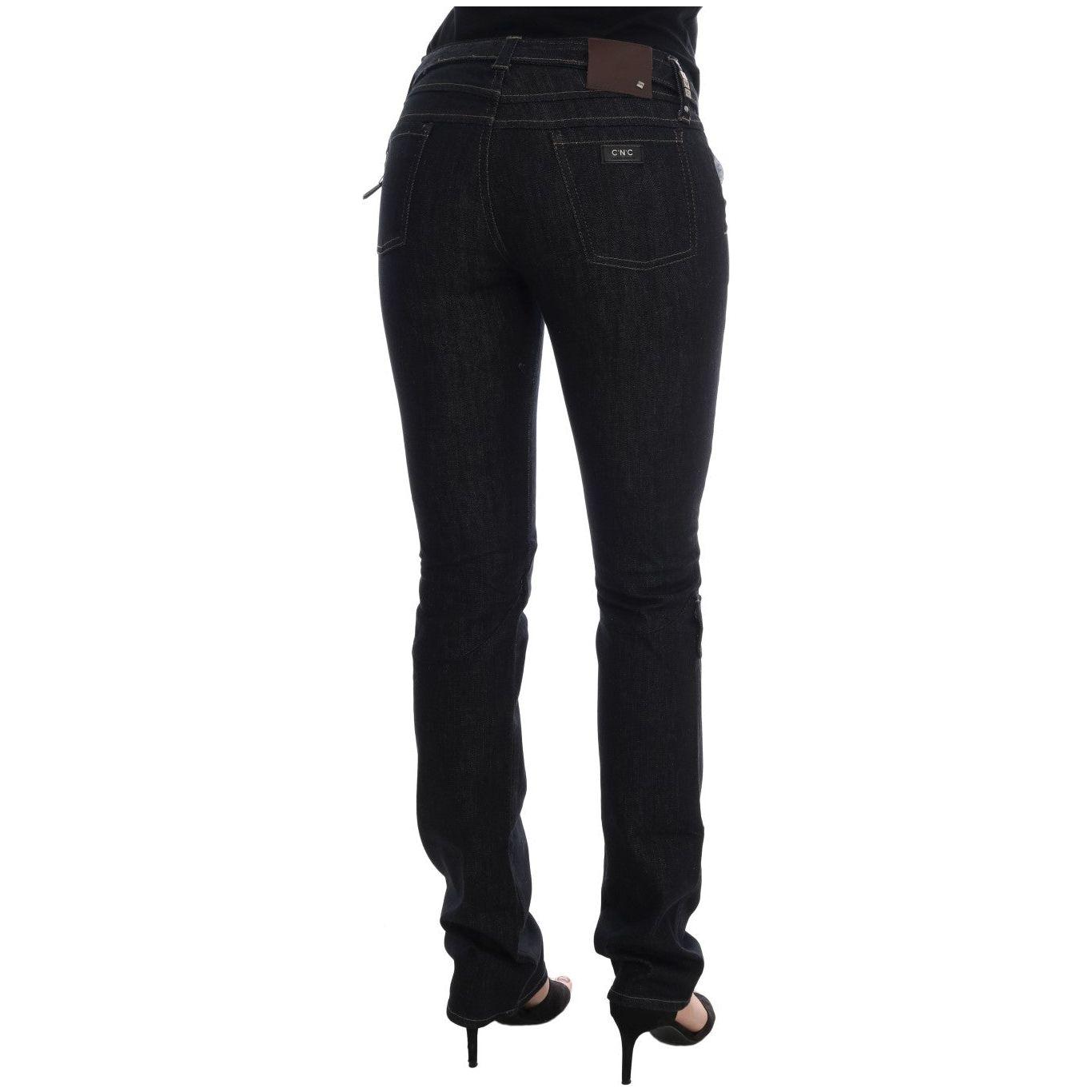 Costume National Svelte Dark Blue Cotton Slim Jeans Costume National