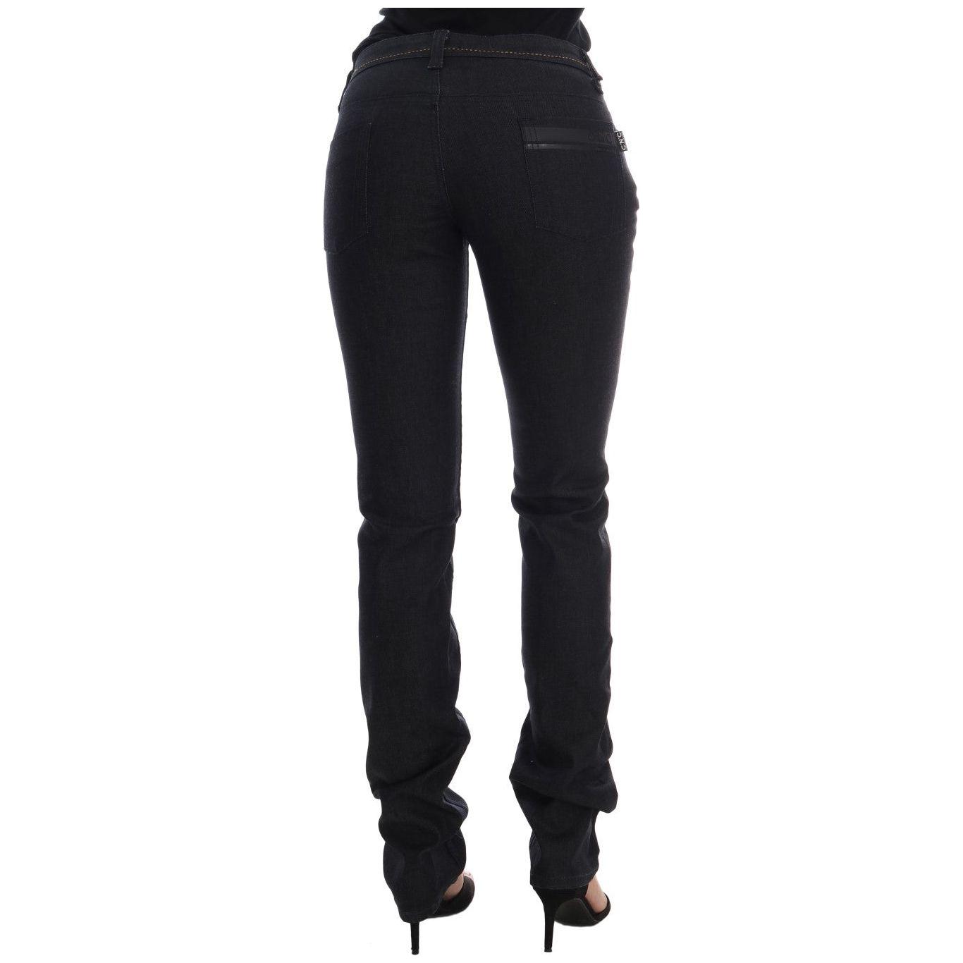 Costume National Blue Cotton Stretch Slim Fit Jeans