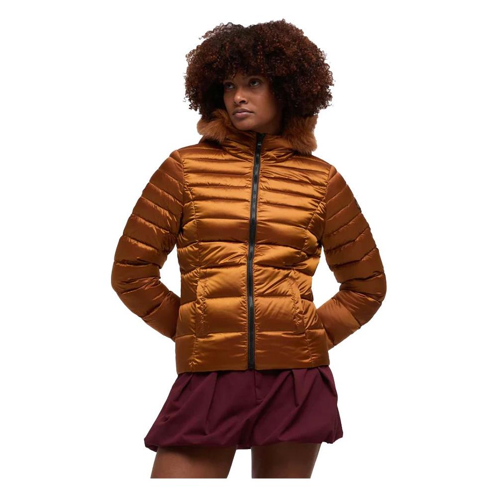 Refrigiwear Orange Nylon Women Jacket Refrigiwear