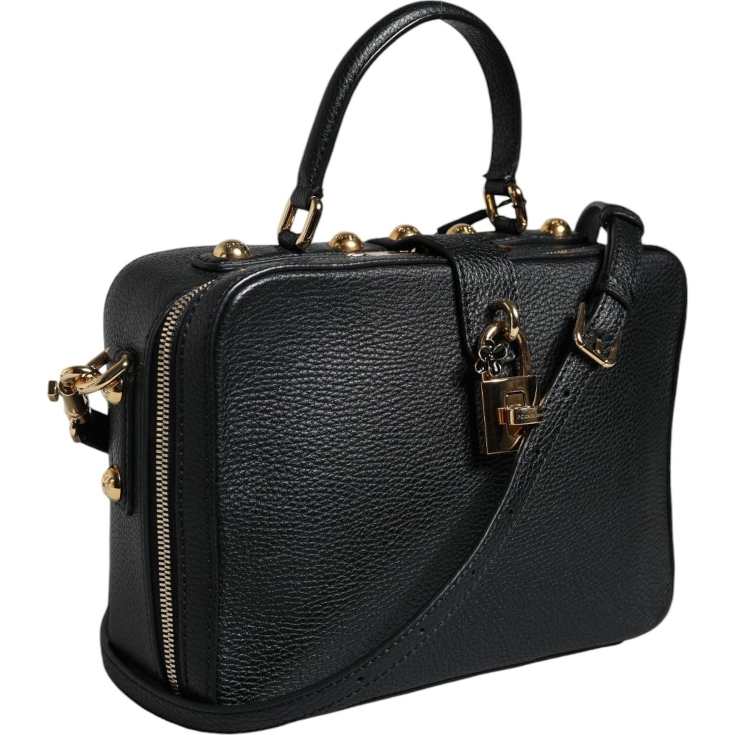 Dolce & Gabbana Black Calfskin Leather Welcome Handbag Bag Dolce & Gabbana