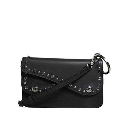 Dolce & Gabbana Black Small Leather Studded Shoulder Crossbody Bag