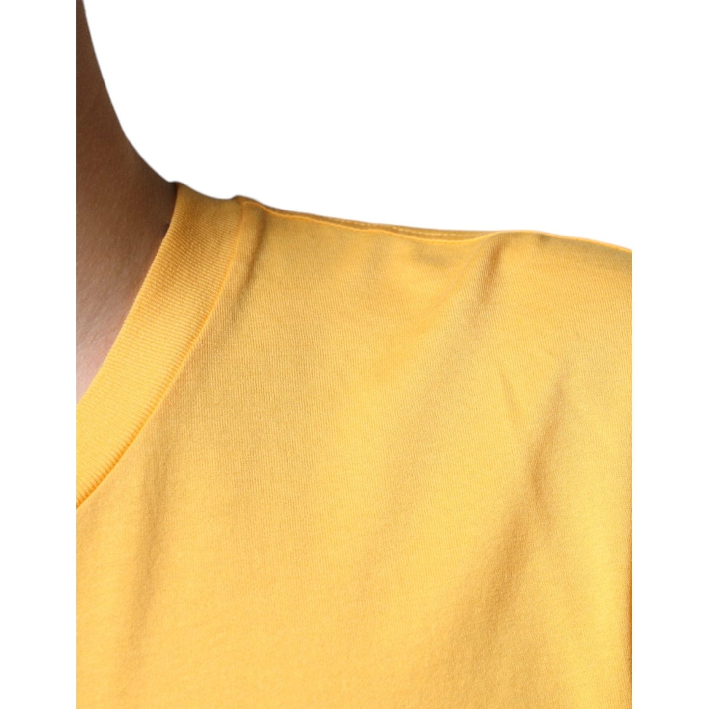 Dolce & Gabbana Yellow Secret Graden Floral Cotton Crew Neck T-shirt Dolce & Gabbana