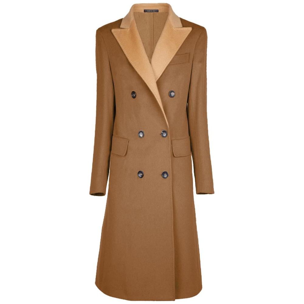 Made in Italy Brown Wool Women Coat Made in Italy