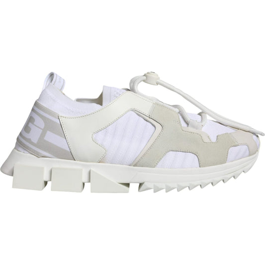 Dolce & Gabbana White Mesh Sorrento Trekking Sneakers Shoes Dolce & Gabbana