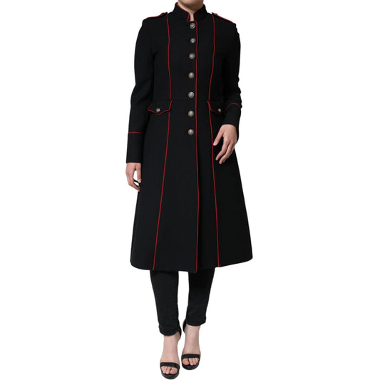 Dolce & Gabbana Black Single Breasted Trench Coat Jacket 1728,67345645728,Black,Clothing,Dolce & Gabbana,IT38 | XS,Jackets & Coats - Clothing,Jackets & Coats - Women - Clothing,Material: 95% Virgin Wool 5% Nylon,New with tags,Trench Coats - Jackets & Coat