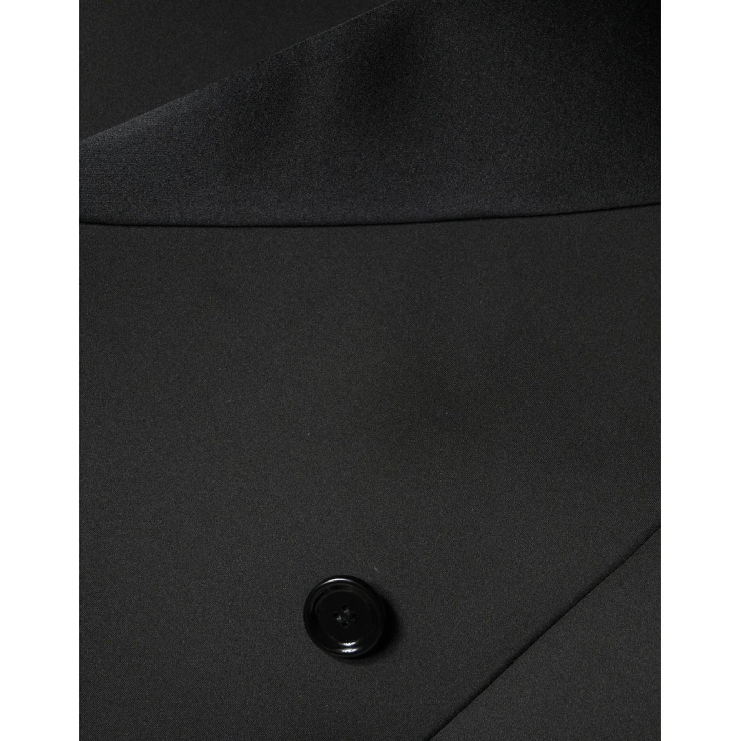 Dolce & Gabbana Black Polyester Double Breasted Coat Jacket 1728,67345645728,Black,Clothing,Coats - Jackets & Coats - Clothing,Dolce & Gabbana,IT44 | L,Jackets & Coats - Clothing,Jackets & Coats - Women - Clothing,Material: 72% Polyester 16% Silk 12% Elas