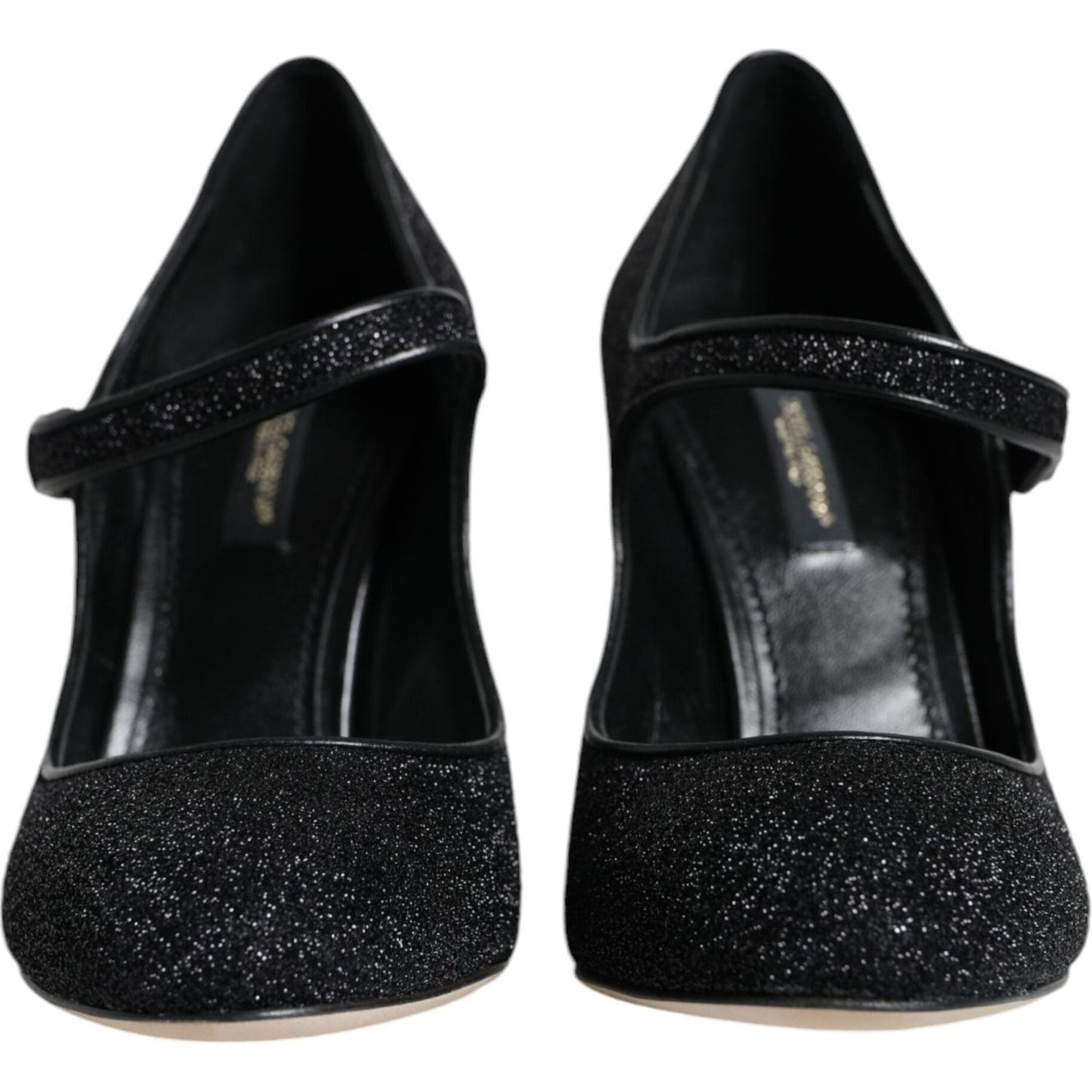 Dolce & Gabbana Black Suede Mary Jane Heel Sandals Shoes Dolce & Gabbana