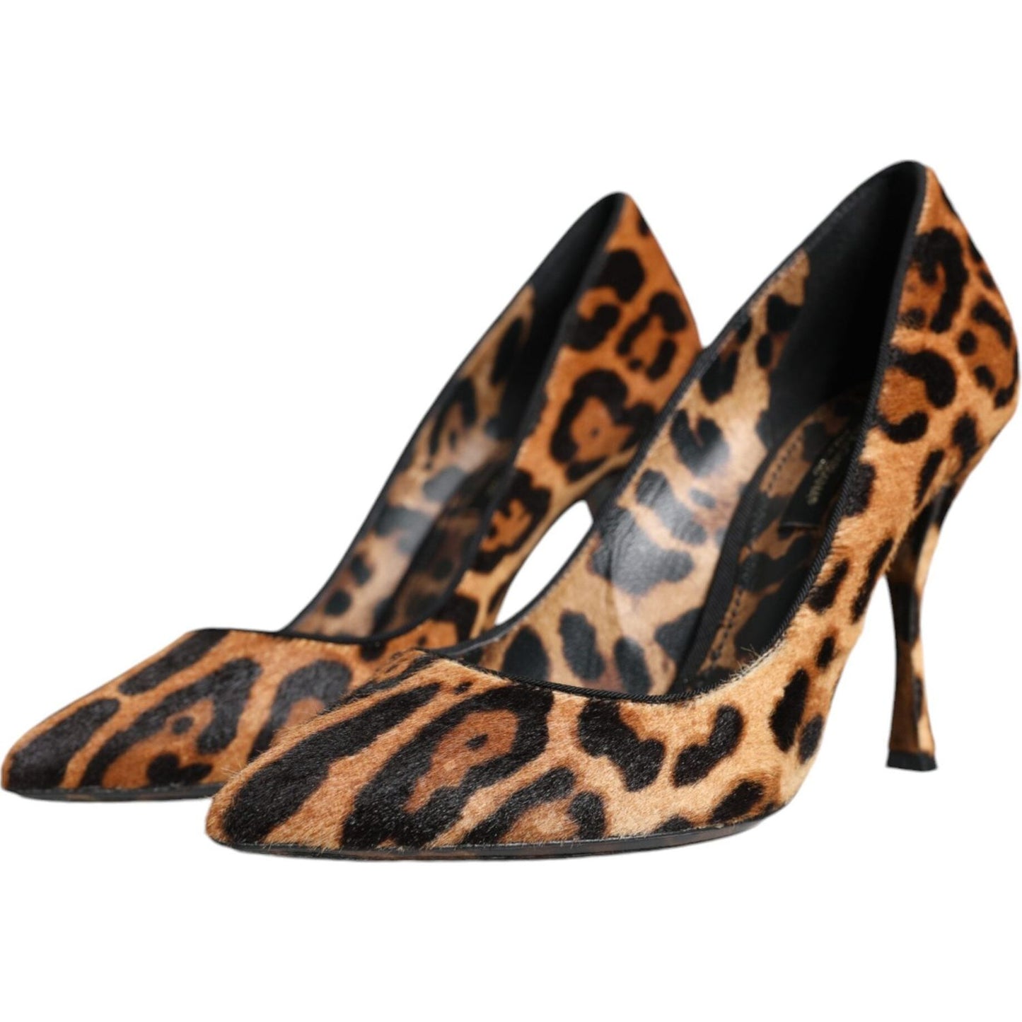 Dolce & Gabbana Brown Leopard Calf Hair Heels Pumps Shoes Dolce & Gabbana