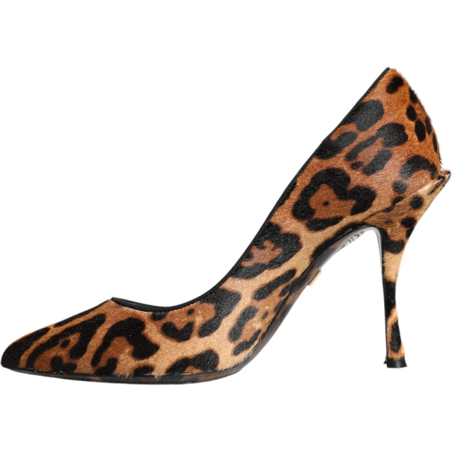 Dolce & Gabbana Brown Leopard Calf Hair Heels Pumps Shoes Dolce & Gabbana