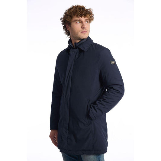 Baldinini Trend Blue Polyester Men Jacket Baldinini Trend