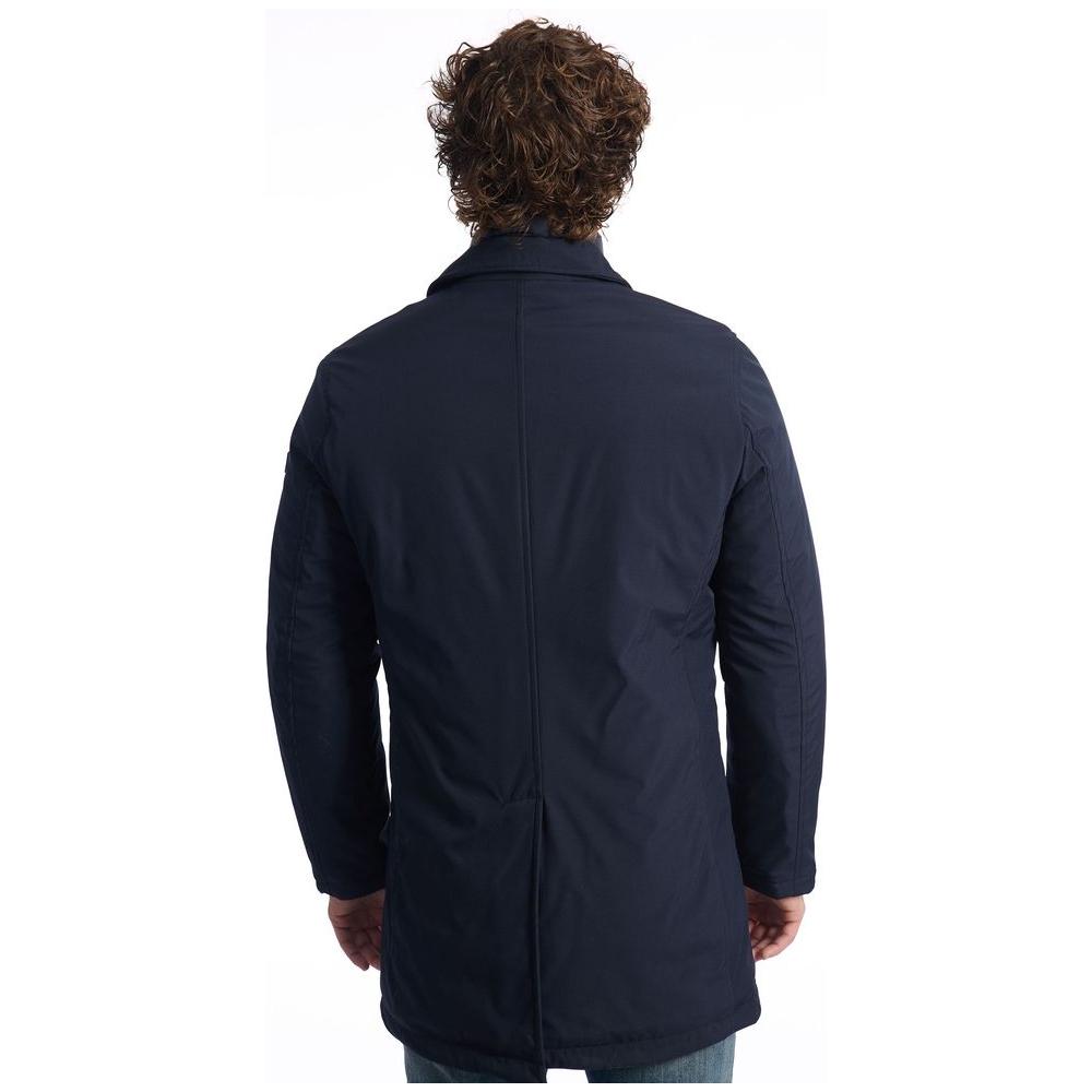 Baldinini Trend Blue Polyester Men Jacket Baldinini Trend