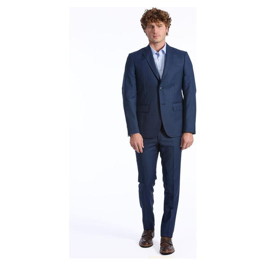 Baldinini Trend Blue Wool Men Suit Baldinini Trend