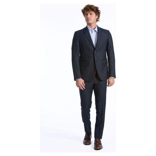 Baldinini Trend Black Wool Men Suit Baldinini Trend