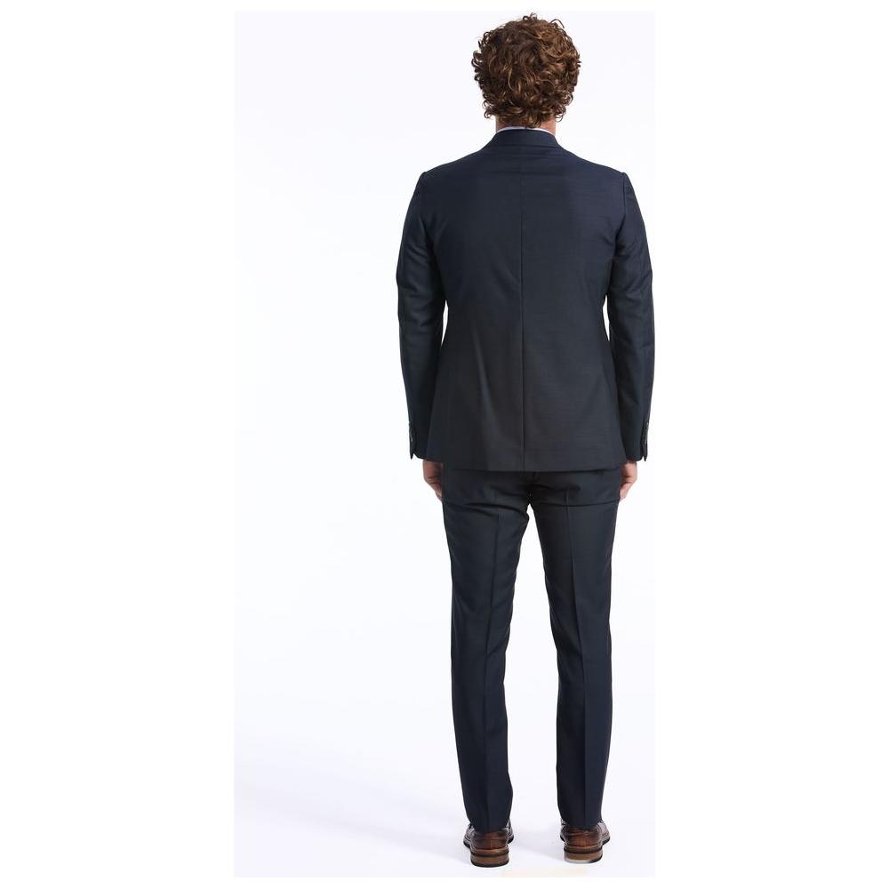 Baldinini Trend Black Wool Men Suit Baldinini Trend