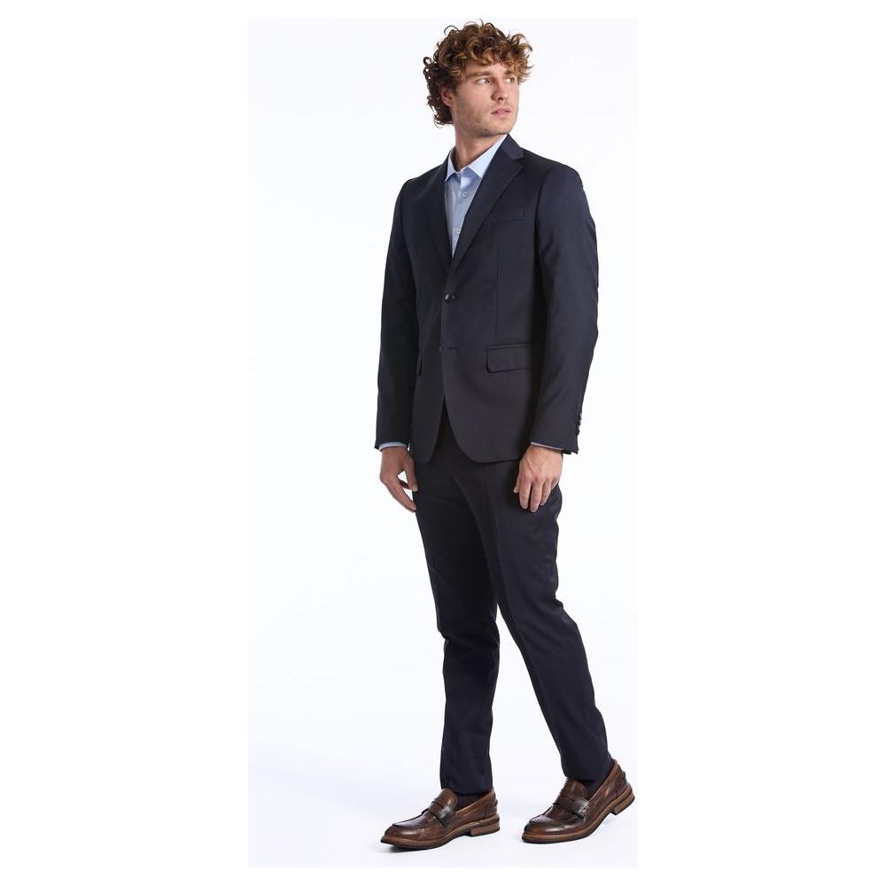 Baldinini Trend Blue Wool Men Suit Baldinini Trend