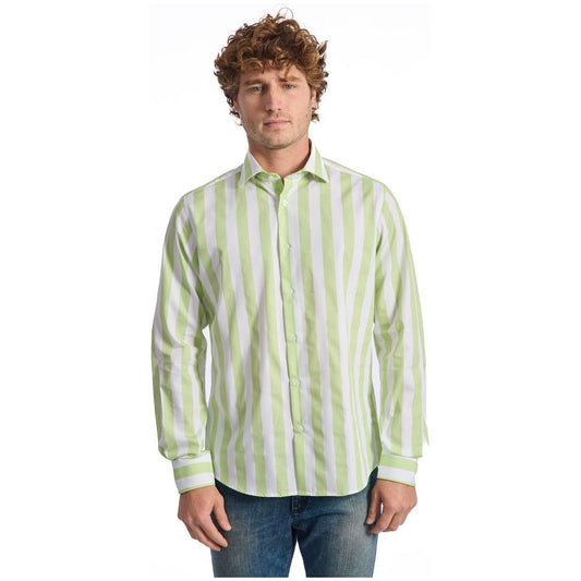 Baldinini Trend "Green Cotton Men Shirt" Baldinini Trend