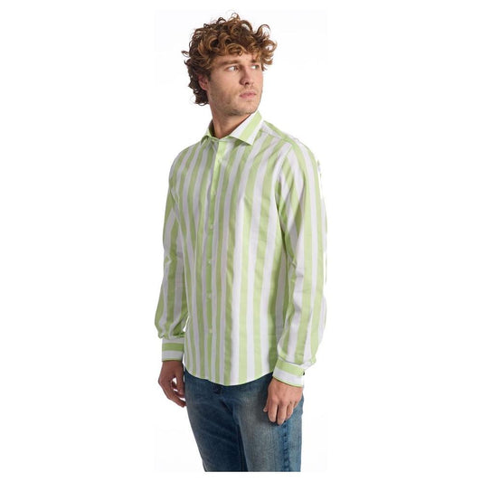 Baldinini Trend "Green Cotton Men Shirt" Baldinini Trend