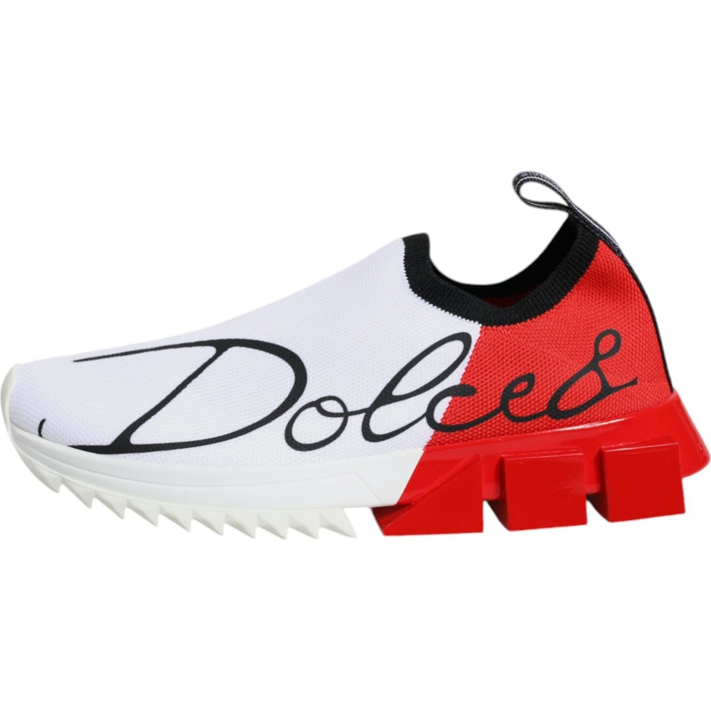 Dolce & Gabbana White Red Low Top Sorrento Men Sneakers Shoes Dolce & Gabbana