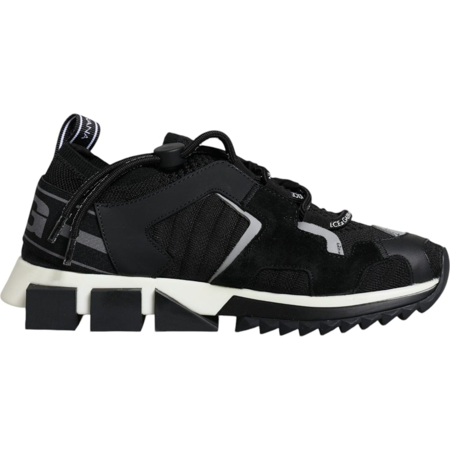 Dolce & Gabbana Black Mesh Sorrento Trekking Sneakers Shoes Dolce & Gabbana